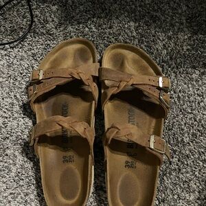 Birkenstock Cognac Braided Sandals